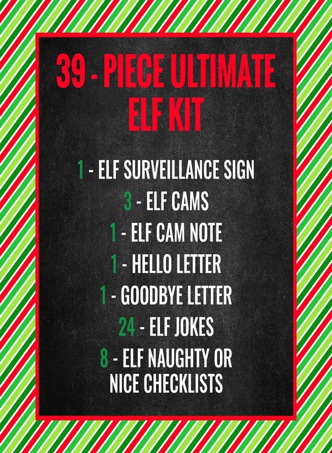 Pink Pixie Studio North Pole Elf Surveillance Sign - 3 Elf Flat Paper Cams & Letter - Santa Camera, Kids Tradition - Wall or Shelf Decoration (NOT REAL CAMERAS) - Image 2